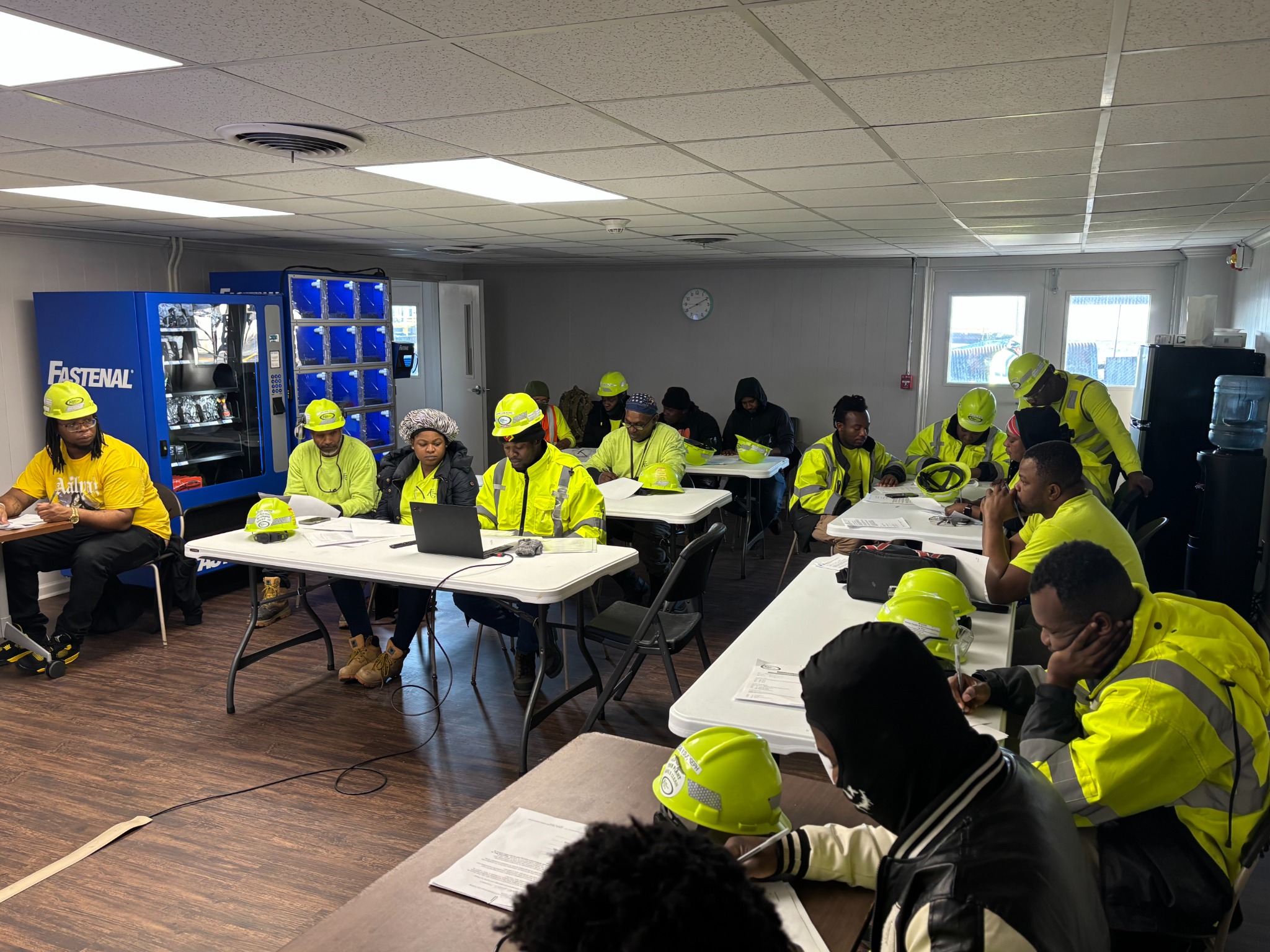 Kerby team members attending a classroom training session